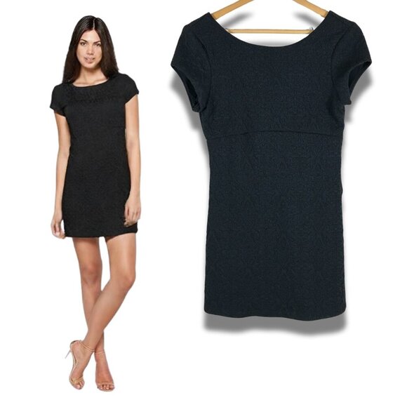 Urban Outfitters Black Jacquard Mini Dress SMALL - Picture 1 of 6